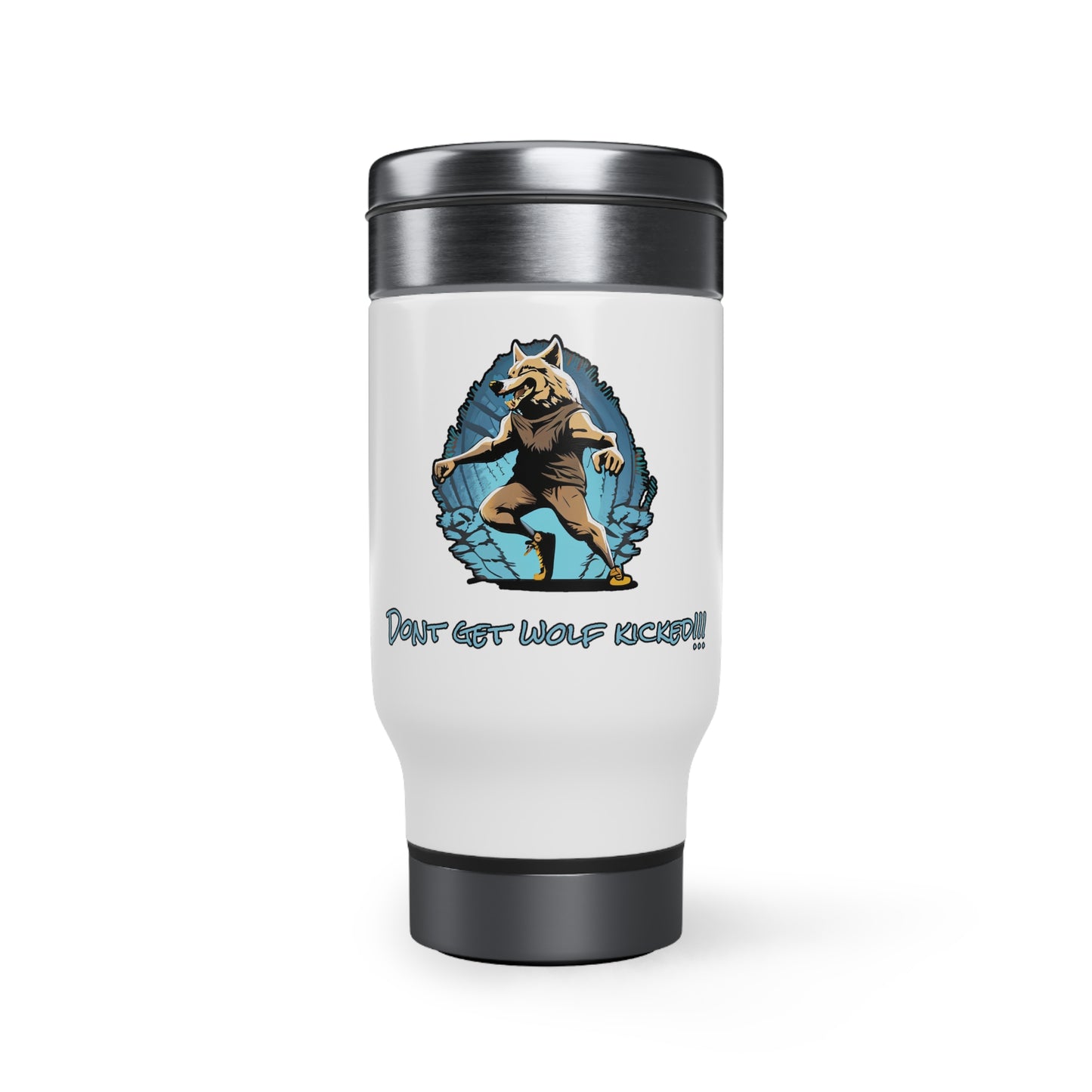 Stainless Steel Travel Mug with Handle, 14oz