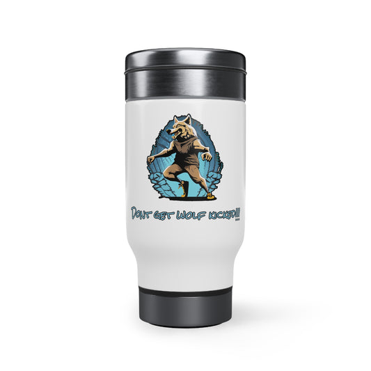 Stainless Steel Travel Mug with Handle, 14oz